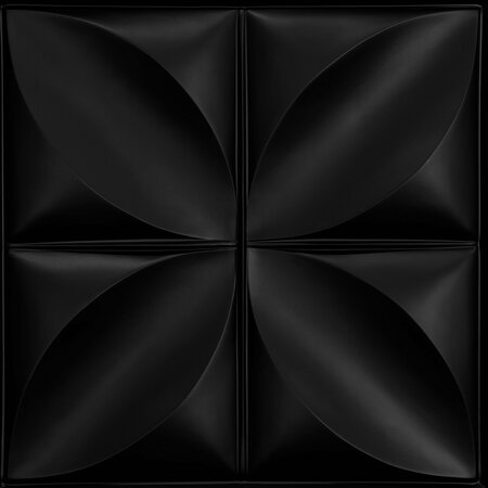 CEILUME Petal 2ft x 2ft Black Ceiling Tile V1-PETAL-22BKO